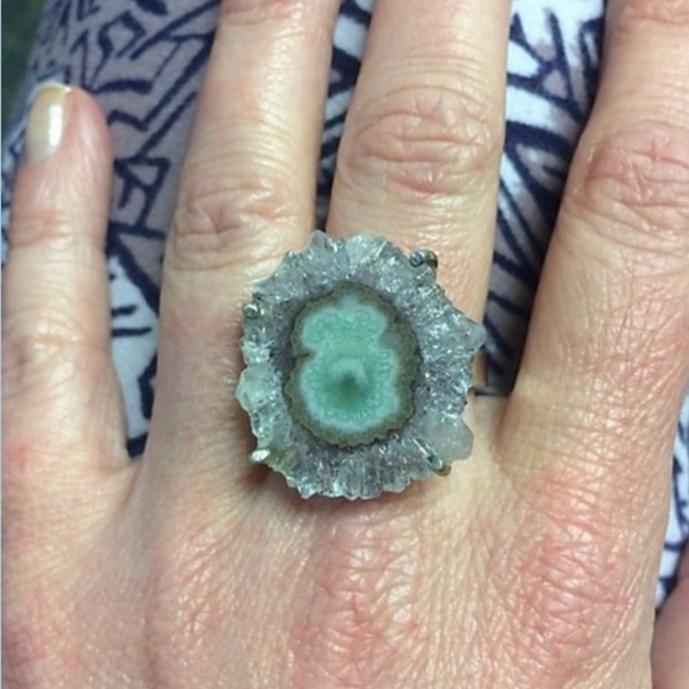 Amethyst Stalactite Slice Ring - image 2
